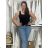 Sommerunterhemd Damen (uni s / m) ITALIAN MODE IM319362 schwarz S / M