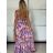 Trägerloses Sommerkleid für Damen (S/M EINHEITSGRÖSSE) INDIAN FASHION IMPEM22G69-3/DU -   lila -   S / M