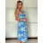Kurzärmliges Sommer-Freizeitkleid für Damen (S/M/L EINHEITSGRÖSSE) ITALIAN FASHION IMWGB25022 -   blau -   S / M