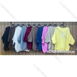 Oversize-Strickpullover Kurzarm Damen Oversize (54/56/58 Einheitsgröße) ITALIAN FASHION IMWCA2825