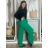 Elegante lange Damenhose (UNI S-L) ITALIAN FASHION IMD23417 -   grün -   M / L