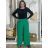 Elegante lange Damenhose (UNI S-L) ITALIAN FASHION IMD23417 -   grün -   M / L