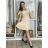 Elegantes Sommerkleid mit Trägern für Damen (Einheitsgröße S/M) ITALIAN FASHION IMPSH222053A/DU S / M / L Rose alte Rose