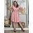 Elegantes Sommerkleid mit Trägern für Damen (Einheitsgröße S/M) ITALIAN FASHION IMPSH222053A/DU S / M / L Rose alte Rose