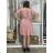 Elegantes Sommerkleid mit Trägern für Damen (Einheitsgröße S/M) ITALIAN FASHION IMPSH222053A/DU S / M / L Rose alte Rose
