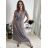 Šaty košilové dlouhý rukáv dámské (S/M ONE SIZE) ITALSKÁ MODA IMB229927 <p>blau</p> M / L
