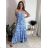 Langes Sommerkleid für Damen mit Trägern (S / M ONE SIZE) ITALIAN FASHION IMWA221623