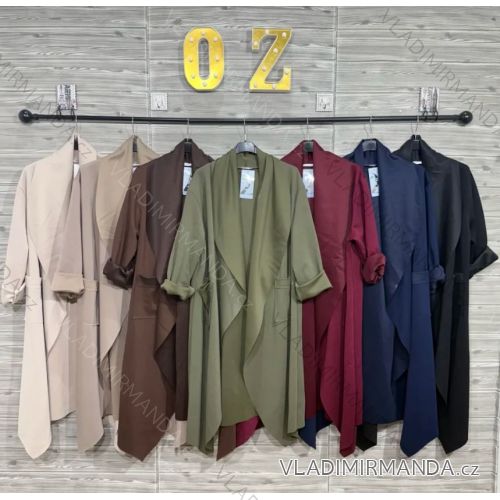 Strickjacke mit Taschen und Kapuze 3/4 Ärmel Damen Camo (uni s-l) ITALIAN FASHION IM4223121