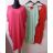 Tunika Kleid Kurzarm Damen (uni sl) ITALIENISCHE Mode IM917009
