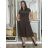 Kurzärmliges Sommer-Freizeitkleid für Damen (S/M/L EINHEITSGRÖSSE) ITALIAN FASHION IMWGB25022 S / M / L braun