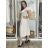 Kurzärmliges Sommer-Freizeitkleid für Damen (S/M/L EINHEITSGRÖSSE) ITALIAN FASHION IMWGB25022 S / M / L beige