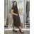 Kurzärmliges Sommer-Freizeitkleid für Damen (S/M/L EINHEITSGRÖSSE) ITALIAN FASHION IMWGB25022 S / M / L braun