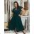 Damen 3/4 Langarm-Hemdkleid (XS/S/M Einheitsgröße) ITALIAN FASHION IMD25030