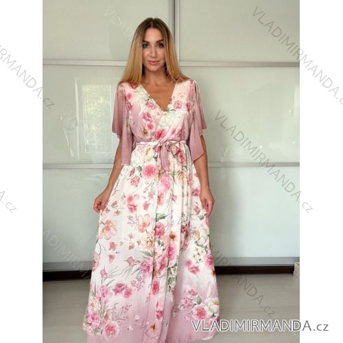 Kurzärmliges Sommer-Freizeitkleid für Damen (S/M/L EINHEITSGRÖSSE) ITALIAN FASHION IMWGB25022