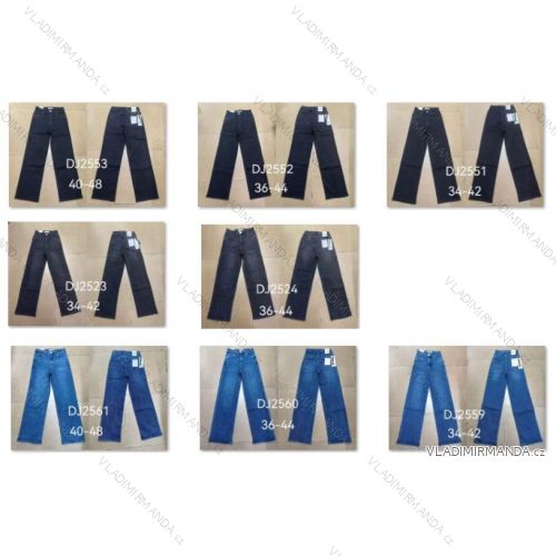 Damenjeans mit weitem Bein, lang, übergroß (34-42, 36-44, 40-48) GOODIES GOD253ZARI