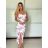 Elegantes Hemd Langarm Damen Kleid (S / M ONE SIZE) ITALIAN FASHION IMWY21734 XS/S/M weiß