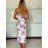 Elegantes Hemd Langarm Damen Kleid (S / M ONE SIZE) ITALIAN FASHION IMWY21734 XS/S/M weiß