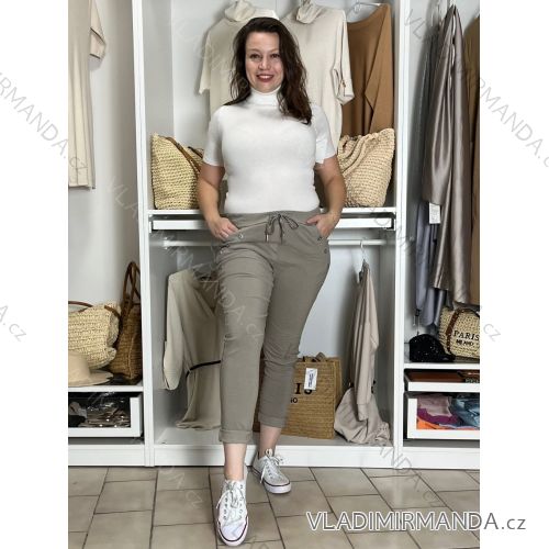 Ärmellose Jacke mit langen Ärmeln (uni sl) ITALIENISCHE Mode IMC17326 S / M / L beige