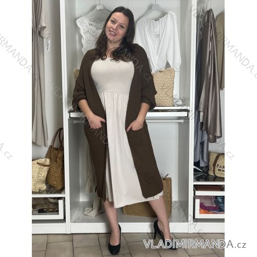 Langärmlige Strickjacke für Damen (XS/S/M/L/XL ONE SIZE) ITALIAN FASHION IMD22899 S / M / L dunkelbraun