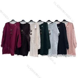 Übergroßer Langarm-Strickpullover für Damen (52/54/56 Einheitsgröße) ITALIAN FASHION IMD25171