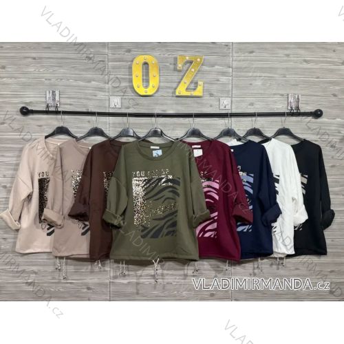 Übergroßer gestrickter Langarmpullover für Damen (S/M EINHEITSGRÖSSE) ITALIAN FASHION IMSN2416125