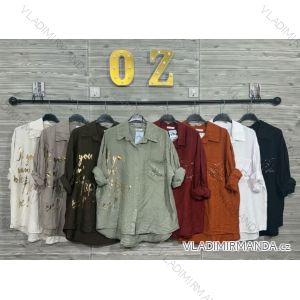 Kurzärmliges Oversize-T-Shirt für Damen (S/M/L EINHEITSGRÖSSE) ITALIAN FASHION IMWF25002