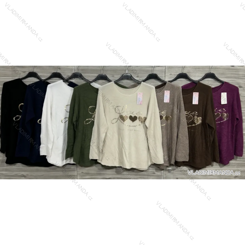 Damen-Strickpullover mit langen Ärmeln (Einheitsgröße S/M) ITALIAN FASHION IMWDT23005