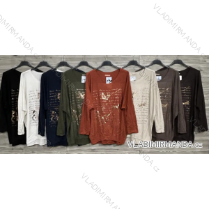 Damen-Strickpullover mit langen Ärmeln (Einheitsgröße S/M) ITALIAN FASHION IMWDT23005