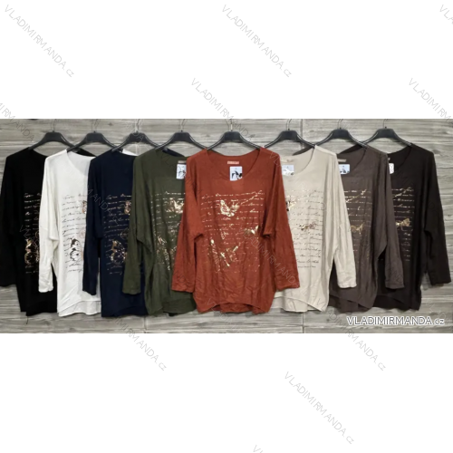 Damen-Strickpullover mit langen Ärmeln (Einheitsgröße S/M) ITALIAN FASHION IMWDT23005
