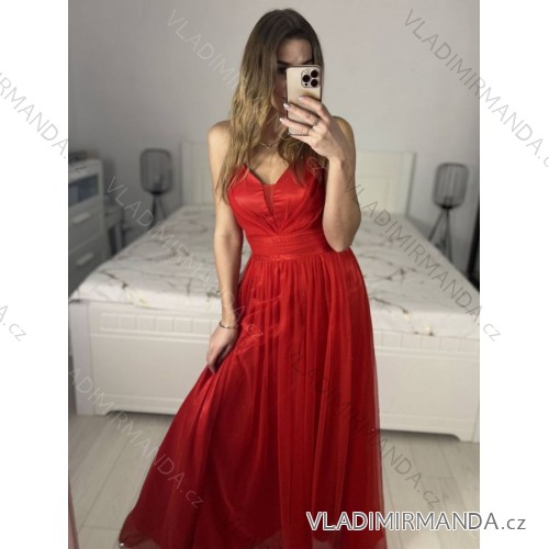 Kleid klassische Kurzarm Frauen (Uni S / M) ITALIAN FASHION IMC20203 rot S / M / L