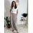 Elegante Hose mit Gürtel für Damen (S/M/L ONE SIZE) ITALIAN FASHION IM425057 M/L/XL grünes Khaki