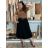 Damen Warmes Langarmkleid (L / XL ONE SIZE) ITALIAN FASHION IM421MIA S / M / L schwarz