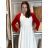 Eleganter Damen Bolero (uni sl) ITALIENISCHE Mode IMC18343 rot M / L