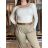 Geripptes Sommerkleid für Damen mit Trägern (S/ML/XL ONE SIZE) MB2123Z220