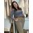 Geripptes Sommerkleid für Damen mit Trägern (S/ML/XL ONE SIZE) MB2123Z220