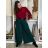 Elegante Hose mit Gürtel für Damen (S/M/L Einheitsgröße) ITALIAN FASHION IMSM25DEVONE S / M / L Smaragdgrün