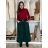 Elegante Hose mit Gürtel für Damen (S/M/L Einheitsgröße) ITALIAN FASHION IMSM25DEVONE S / M / L Smaragdgrün