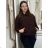 Langärmlige Bomberjacke für Damen (Einheitsgröße S/M/L) ITALIAN FASHION IMWD23470 S / M / L braun