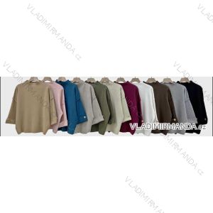 Langärmliges, leichtes Damen-Kapuzensweatshirt mit Reißverschluss, übergroß (52/54/56 ONE SIZE) ITALIAN FASHION IMC25359