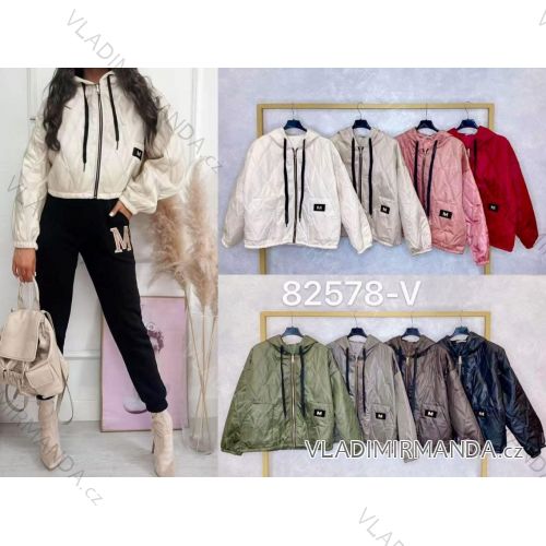 Langärmliges, leichtes Damen-Kapuzensweatshirt mit Reißverschluss, übergroß (52/54/56 ONE SIZE) ITALIAN FASHION IMC25359