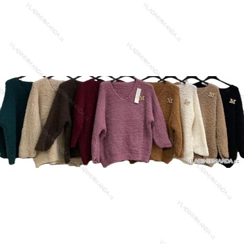 Langärmliges, leichtes Damen-Kapuzensweatshirt mit Reißverschluss, übergroß (52/54/56 ONE SIZE) ITALIAN FASHION IMC25359