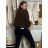Übergroßer Langarmpullover für Damen (Einheitsgröße S/M) ITALIAN FASHION IMWCA23DH2302 S / M / L hellbeige