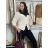 Übergroßer Langarmpullover für Damen (Einheitsgröße S/M) ITALIAN FASHION IMWCA23DH2302 S / M / L hellbeige