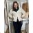 Übergroßer Langarmpullover für Damen (Einheitsgröße S/M) ITALIAN FASHION IMWCA23DH2302 S / M / L hellbeige