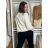 Übergroßer Langarmpullover für Damen (Einheitsgröße S/M) ITALIAN FASHION IMWCA23DH2302 S / M / L hellbeige