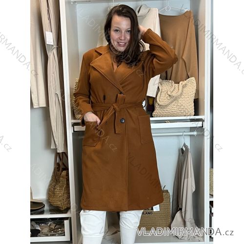 Herbstmantel mit Gürtel, lange Ärmel, Damen (S/M/L ONE SIZE) ITALIAN FASHION IMWCL252807