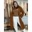 Herbstmantel mit Gürtel, lange Ärmel, Damen (S/M/L ONE SIZE) ITALIAN FASHION IMWCL252807