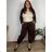 Elegante übergroße Jogginghose für Damen (46/48/50 EINHEITSGRÖSSE) ITALIAN FASHION IM425MILAN