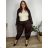 Elegante übergroße Jogginghose für Damen (46/48/50 EINHEITSGRÖSSE) ITALIAN FASHION IM425MILAN