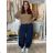Elegante übergroße Jogginghose für Damen (46/48/50 EINHEITSGRÖSSE) ITALIAN FASHION IM425MILAN